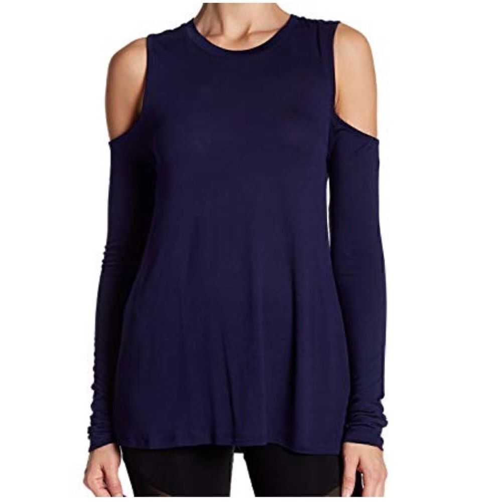 Sam Edelman NWT cold shoulder blue tee size M